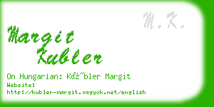 margit kubler business card